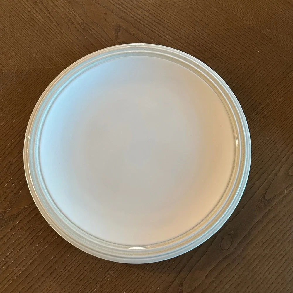 Pfaltzgraff USA CAPPUCCINO Serving Plate Cream‎ Striped Stoneware 13 Inch USA